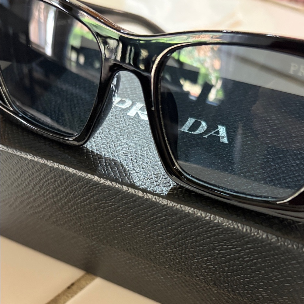 Prada Black Rectangular Sunglasses - image 6